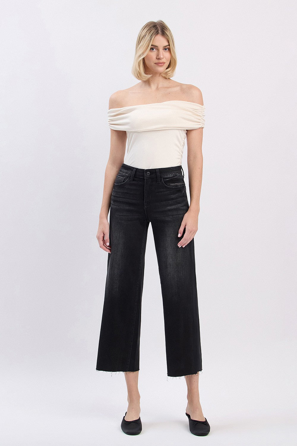 Soft Crop Wide Leg Jean