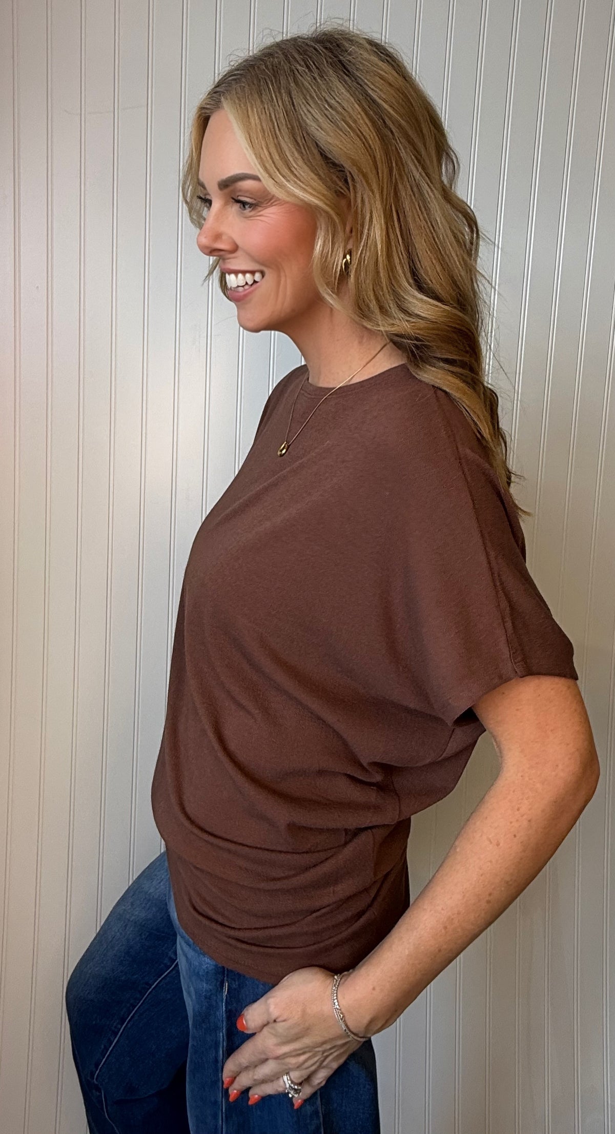 Bristol Dolman Boat Neck Top