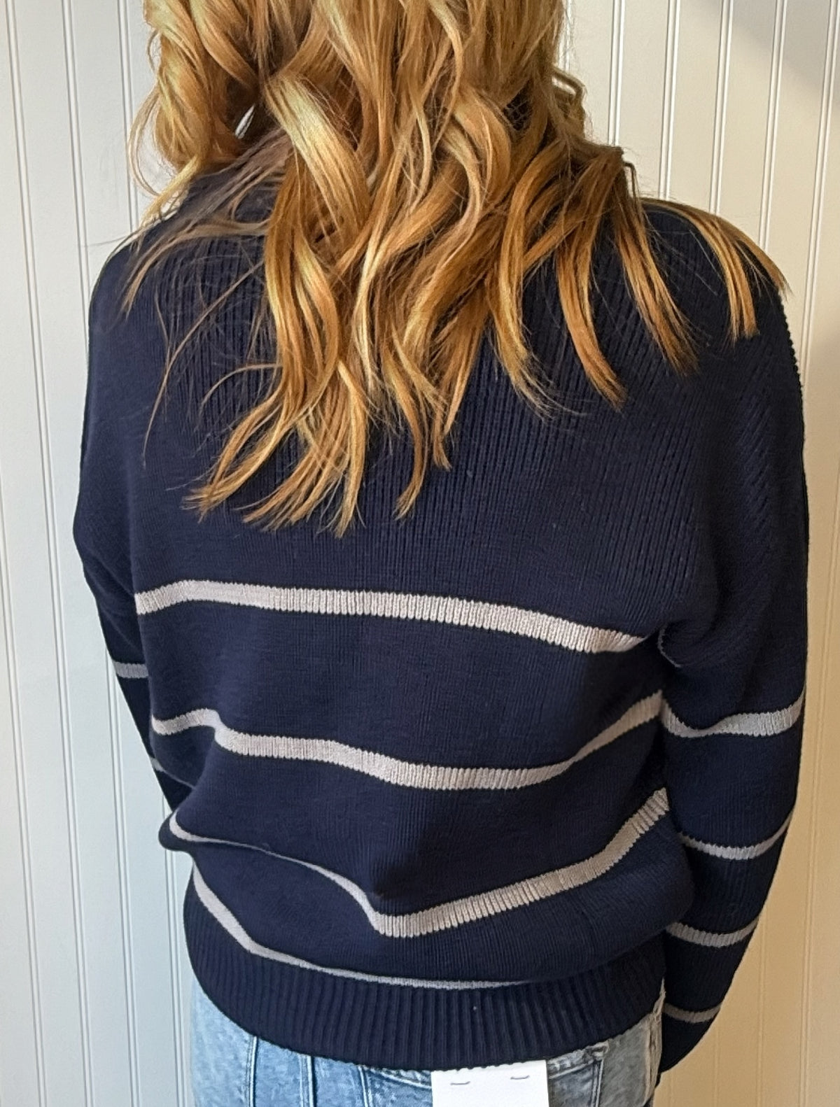 Elena Stripe Crew Sweater
