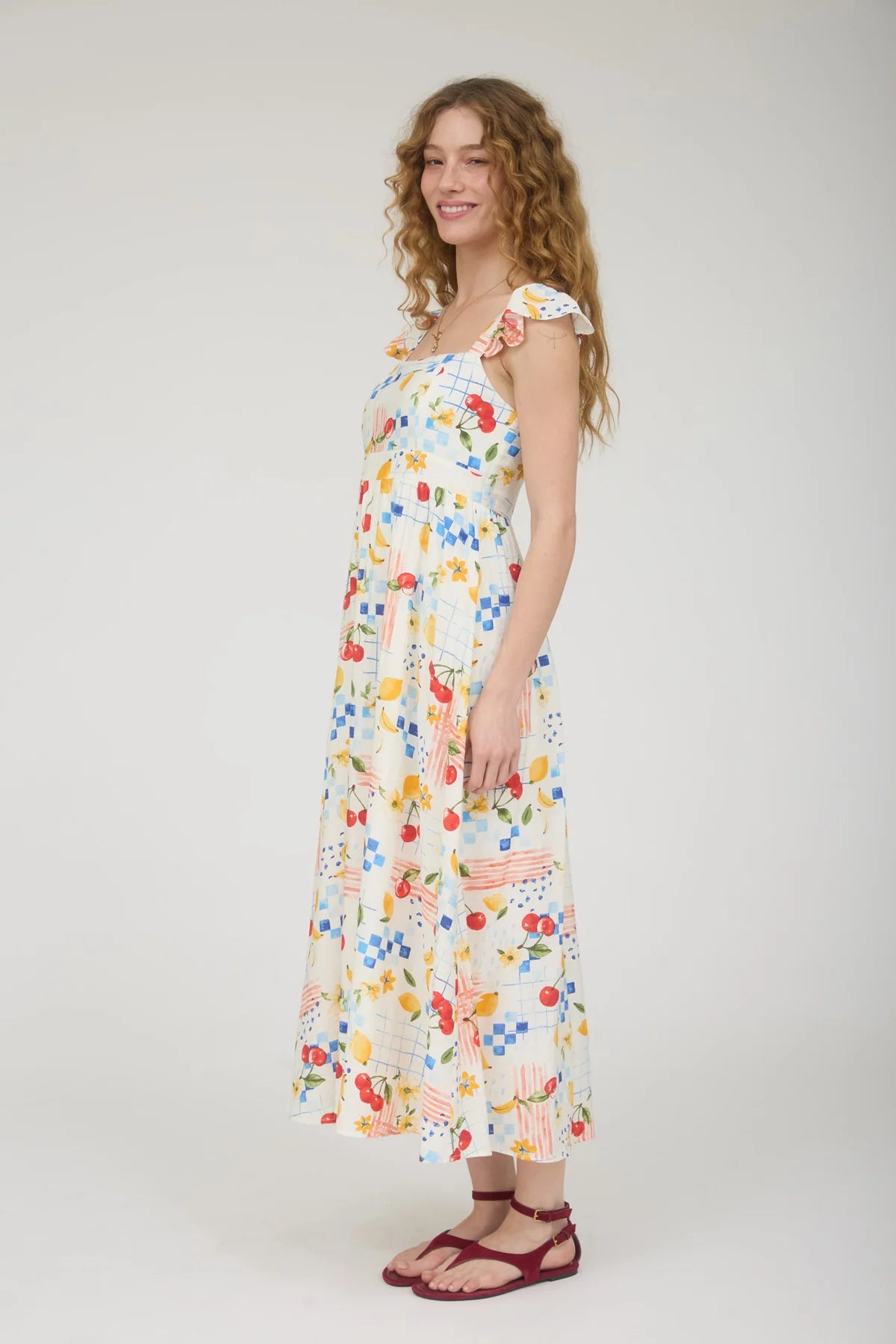 Cheery in Cherry Midi Dress