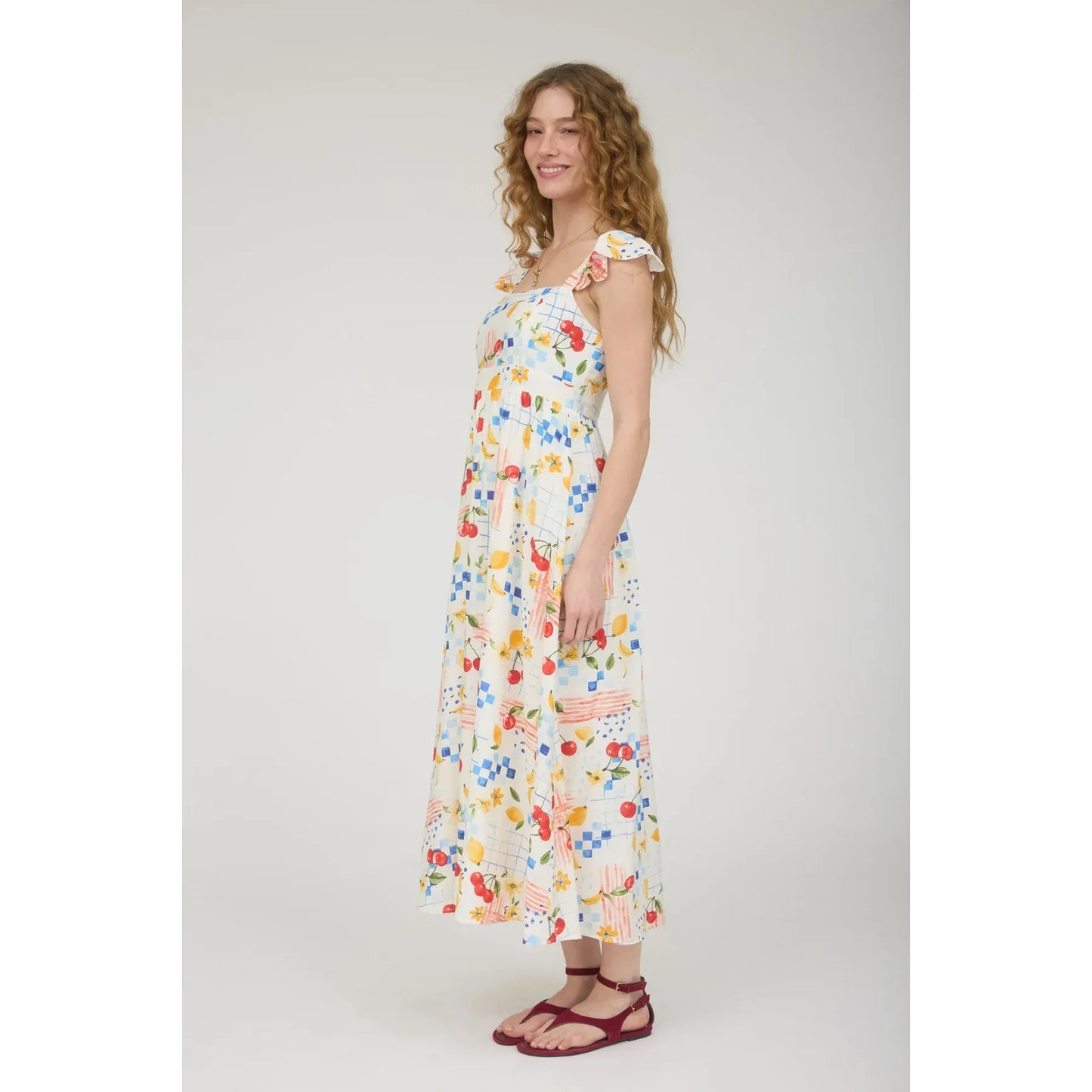 Cheery in Cherry Midi Dress