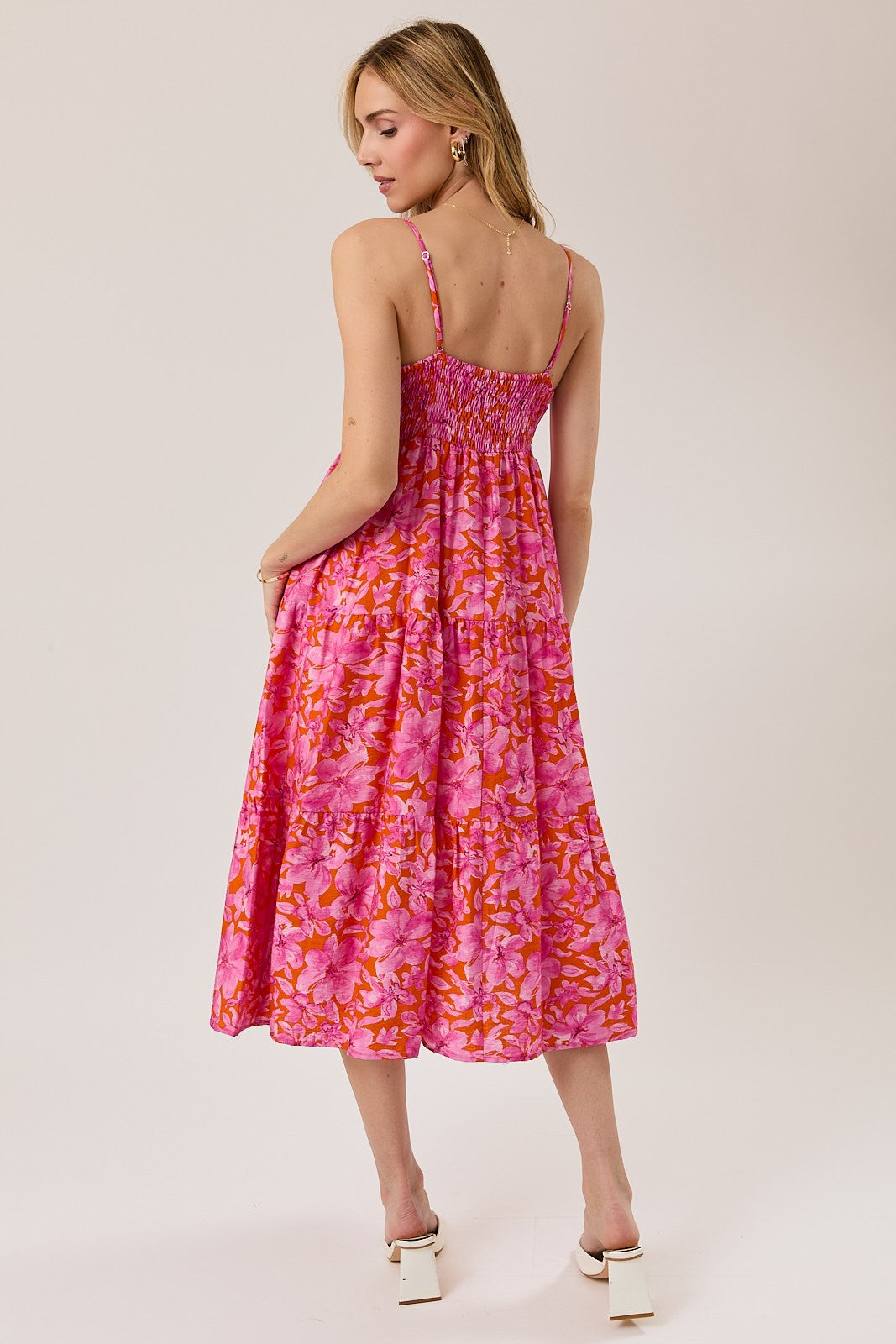 Coastal Shores Floral Midi Dress