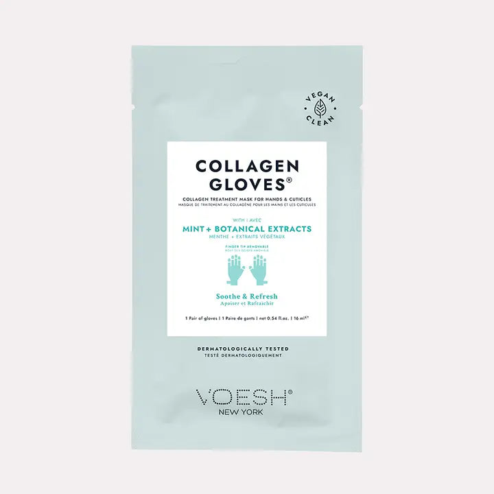 Voesh Collagen Gloves in use — spa quality hand mask from Thread & Clover boutique