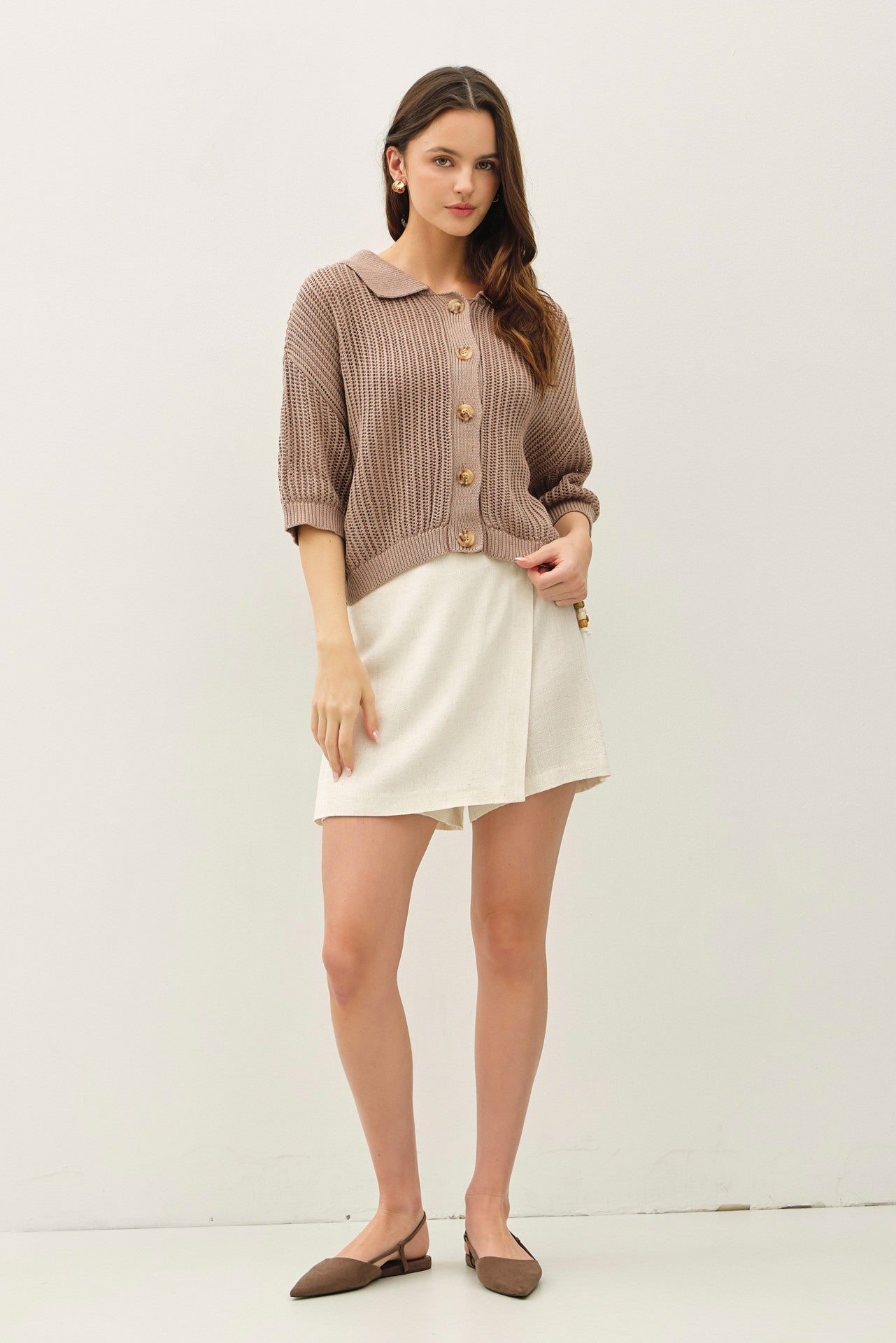 Fisherman Textured Cardigan