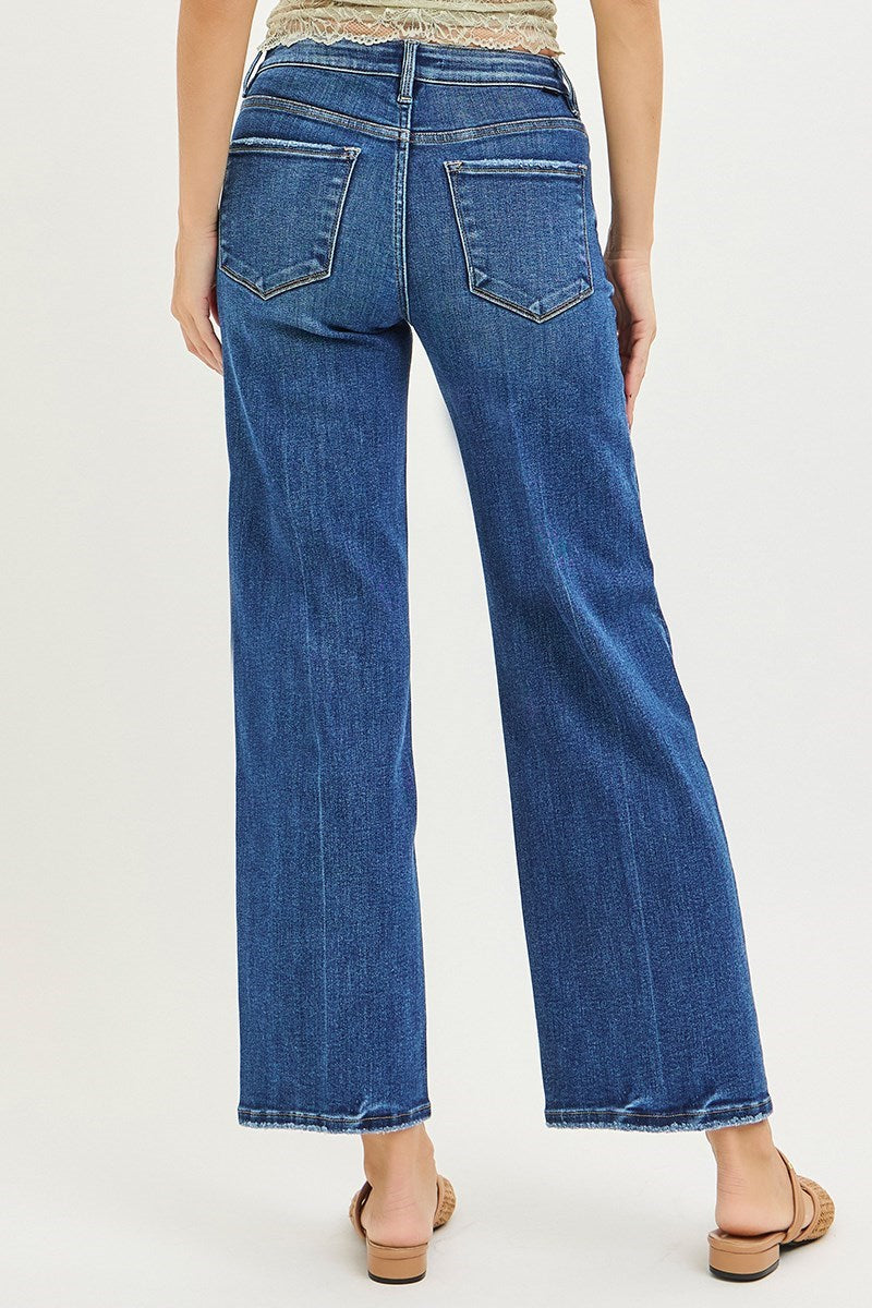 Risen Brookes Ankle Straight Jean in Dark Wash — ankle straight jean from Thread & Clover boutique
