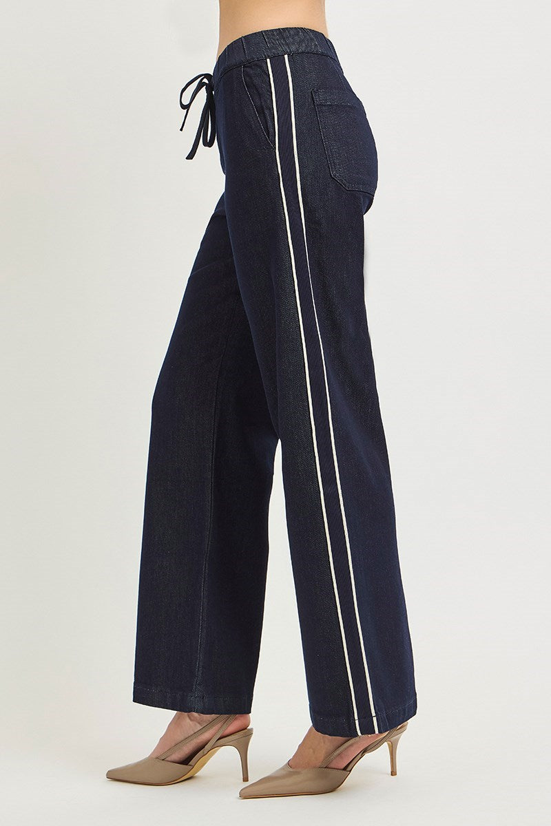 Risen Marlie Wide Leg Side Stripe Jean