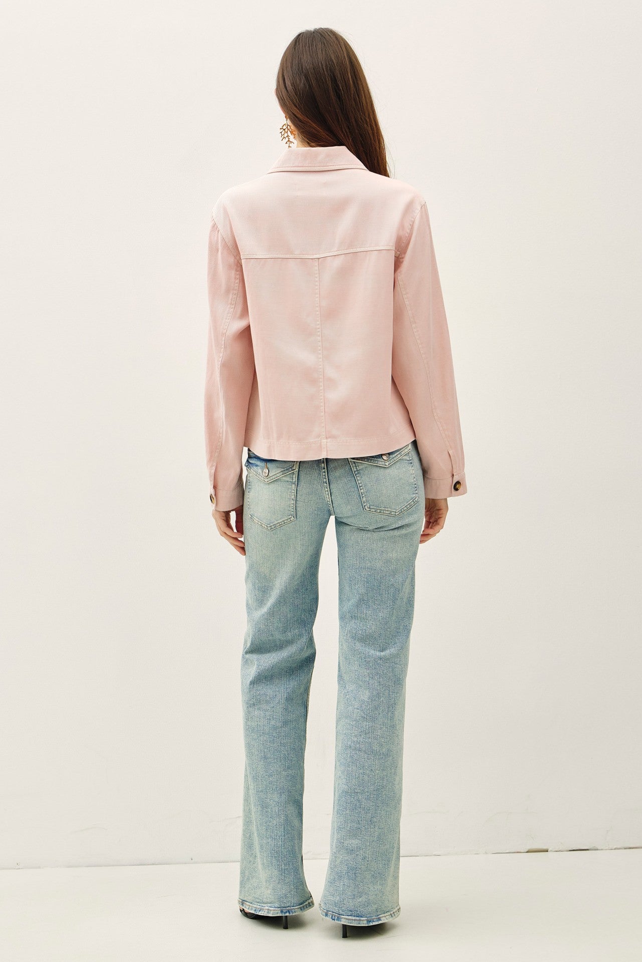 Washed Linen Crop Jacket