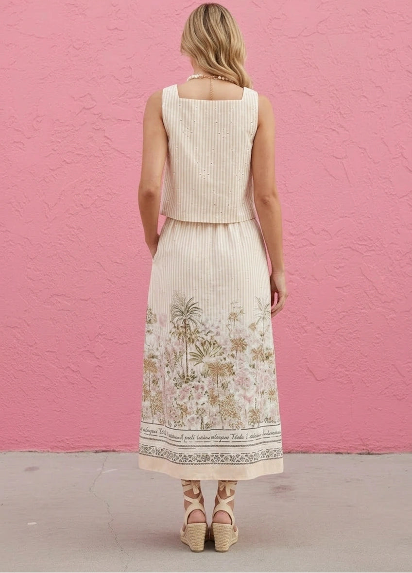 Milan Printed Midi Skirt