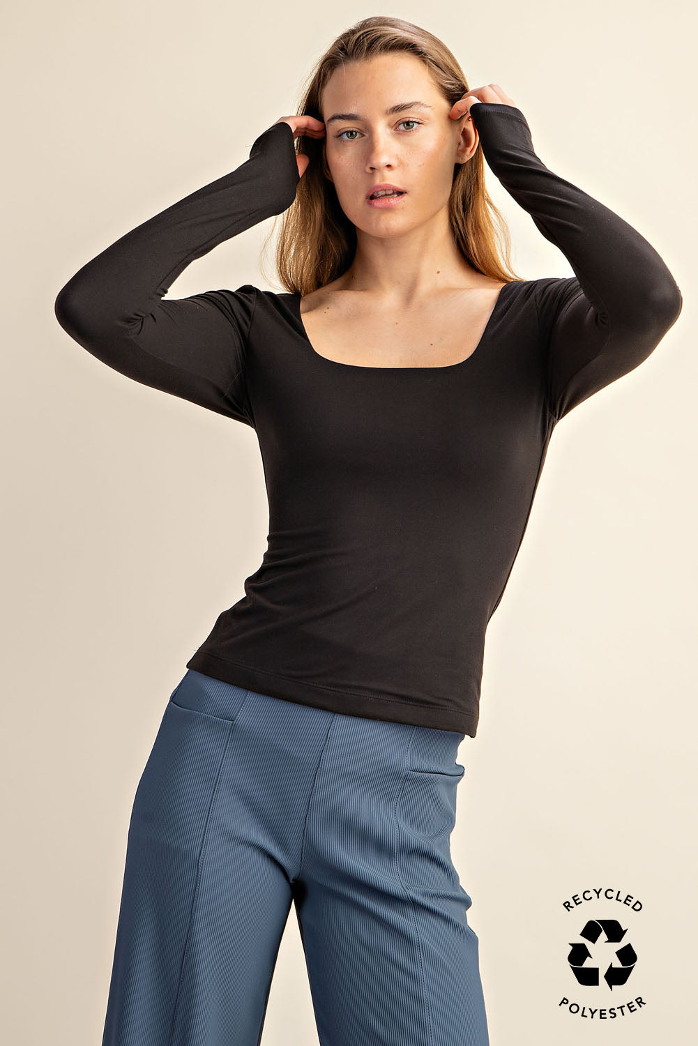 Romy Butter Square Neck Top