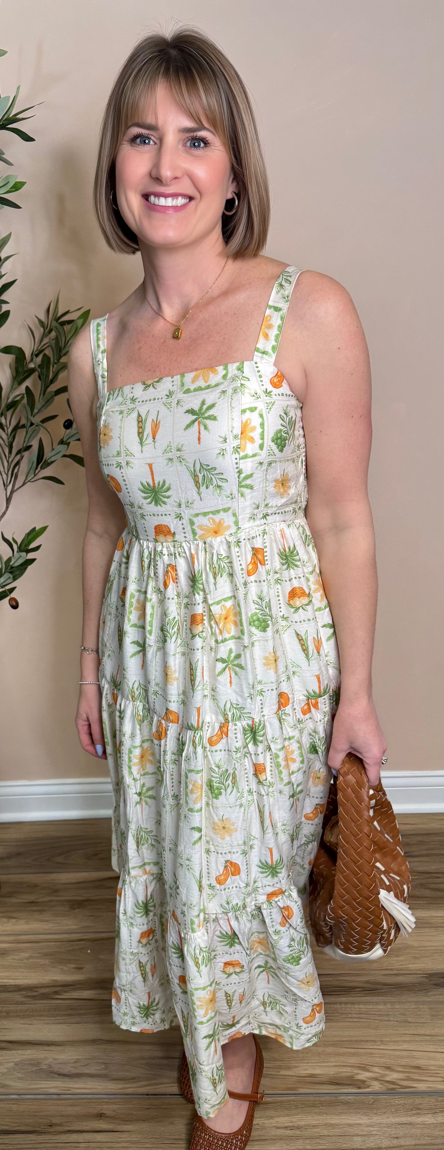 Paradise Found Tiered Midi Dress