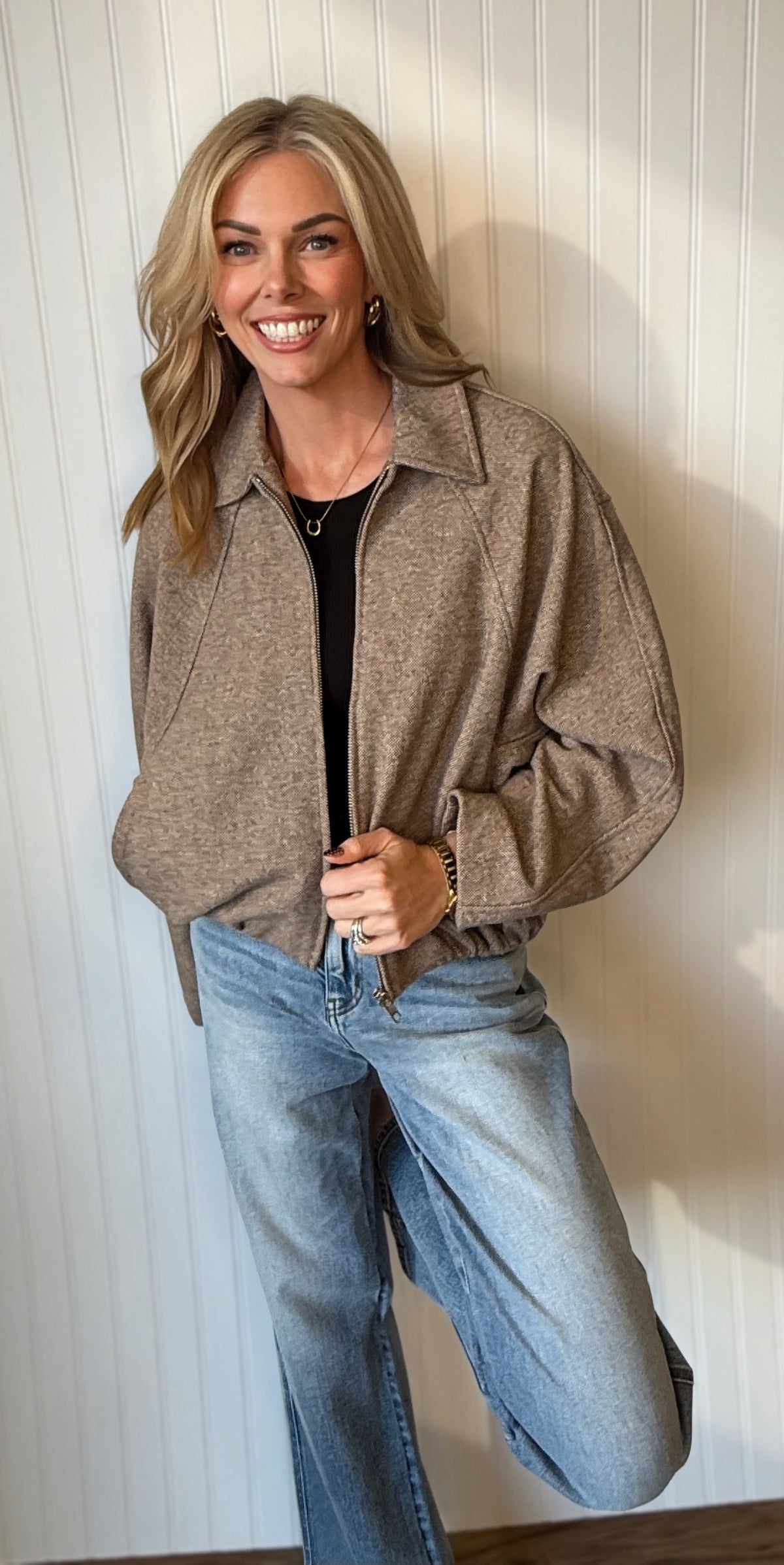 Kinsey Balloon Hem Jacket