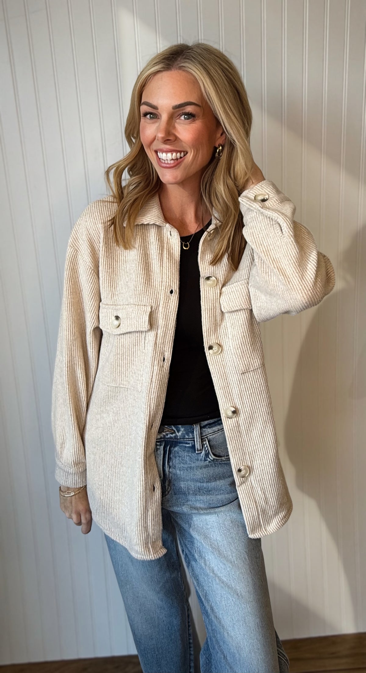 Fall Breeze Brushed Thermal Shacket