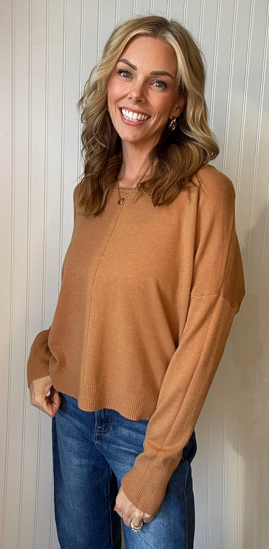 Georgette Round Neck Pullover