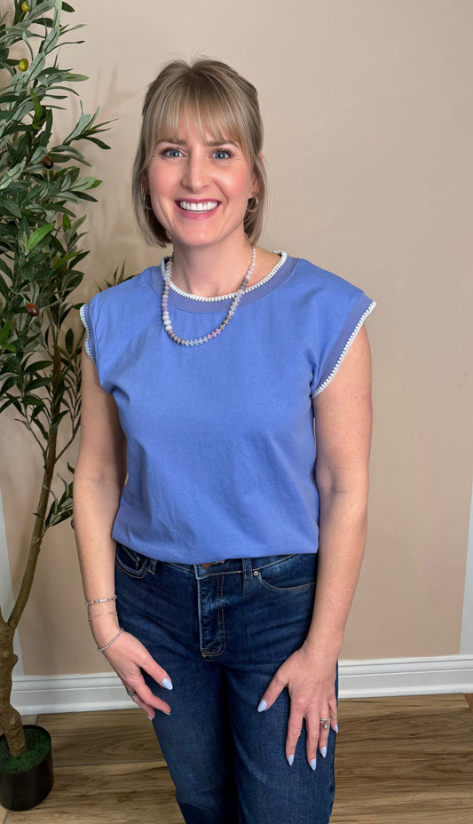 Emily Stitched Cotton Tee