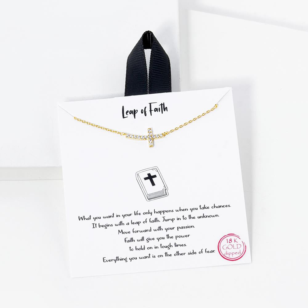 Special Wish Necklace on model — delicate gold dipped necklace from Thread & Clover boutique