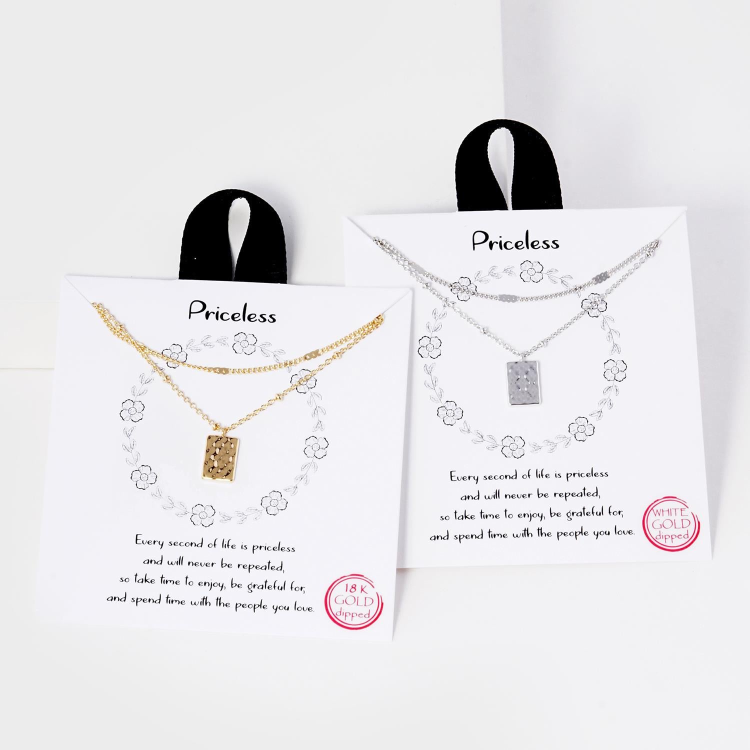 Special Wish Necklace style shot — layered gold pendant necklace from Thread & Clover boutique