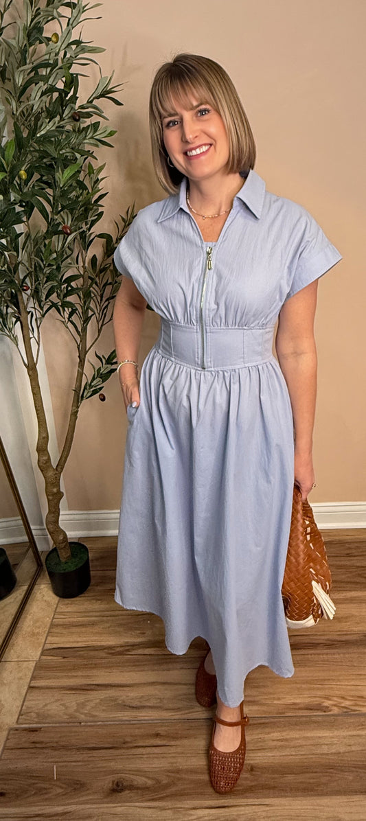Kelsi Solid Midi Dress