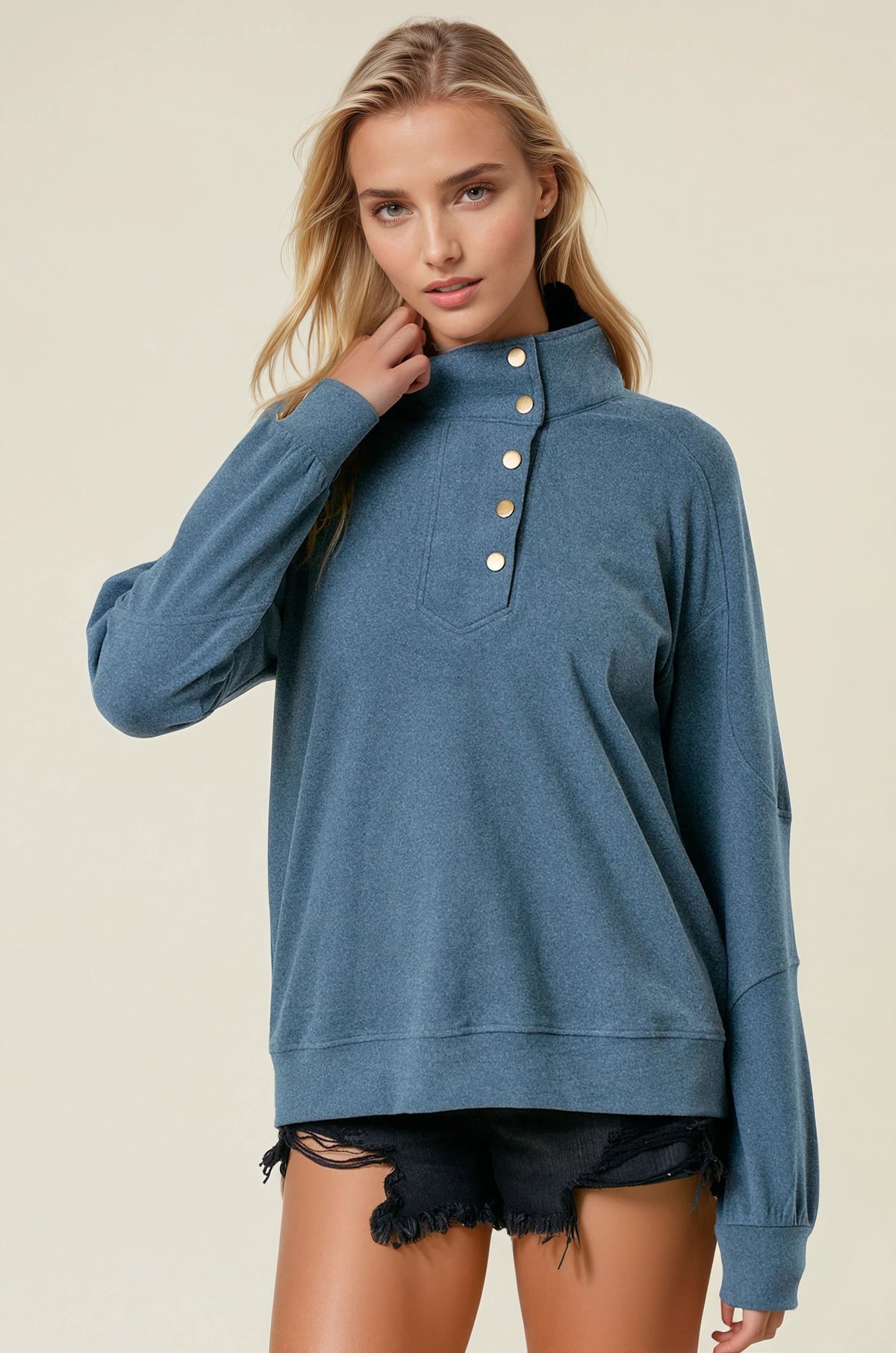 Ruthie Mock Neck Sweatshirt