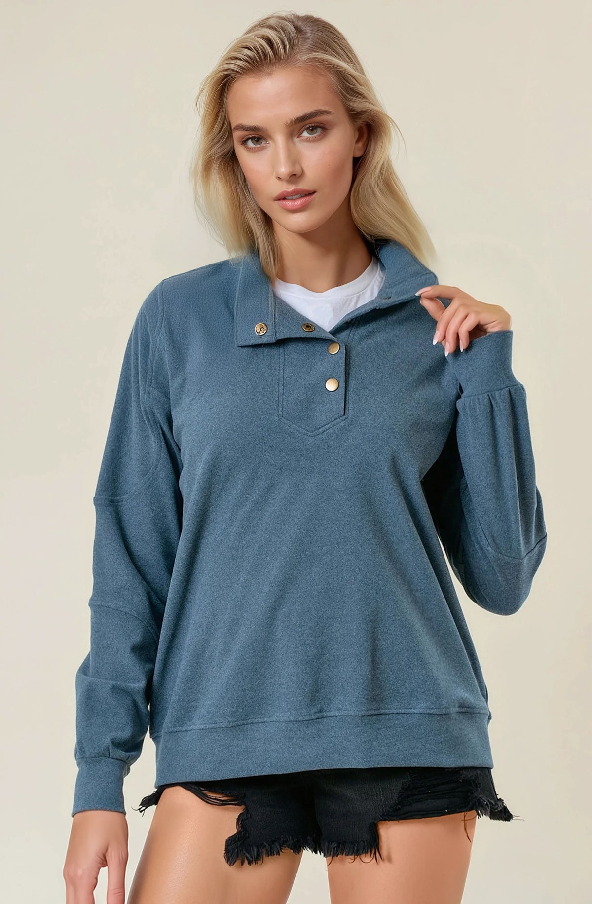 Ruthie Mock Neck Sweatshirt