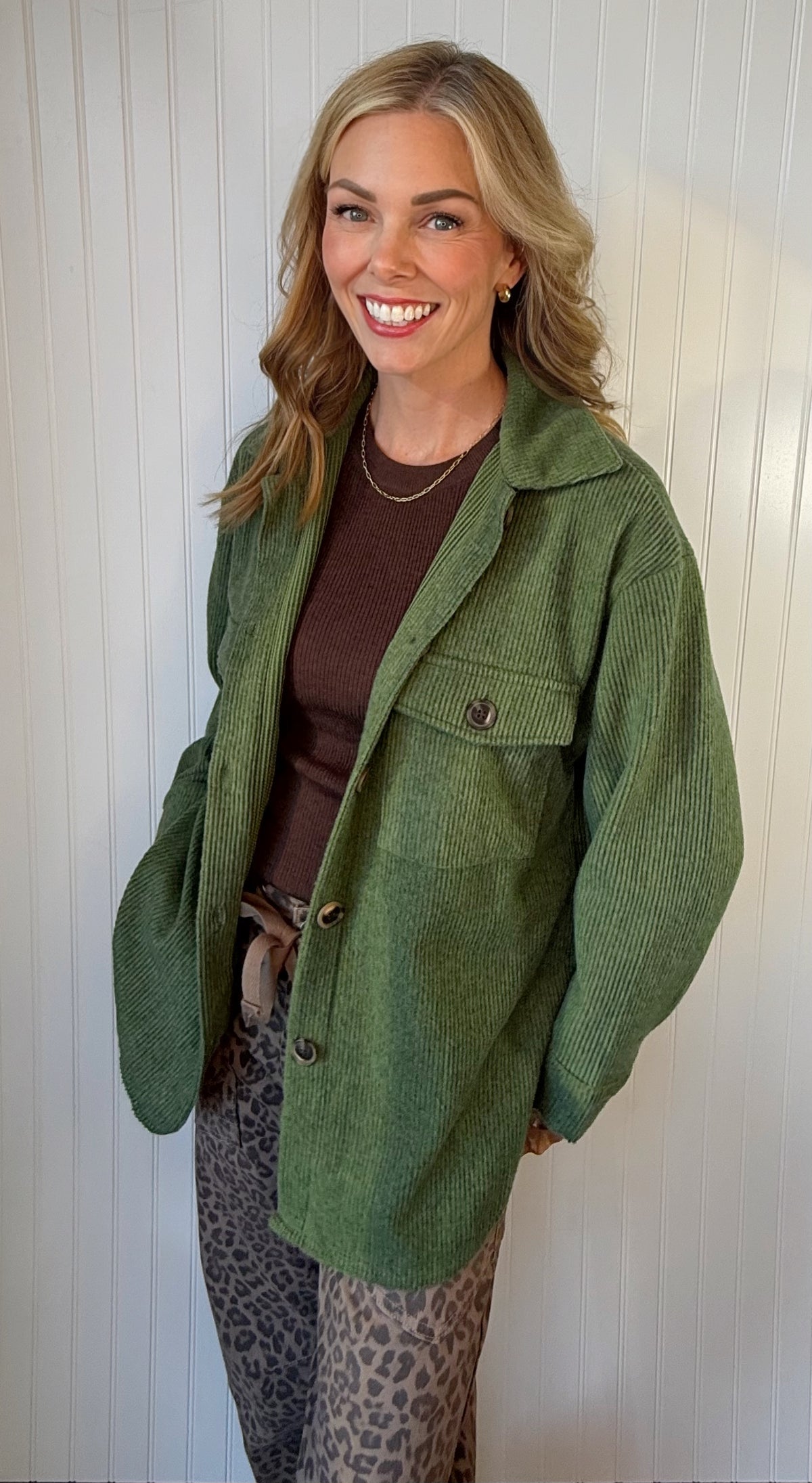 Fall Breeze Brushed Thermal Shacket