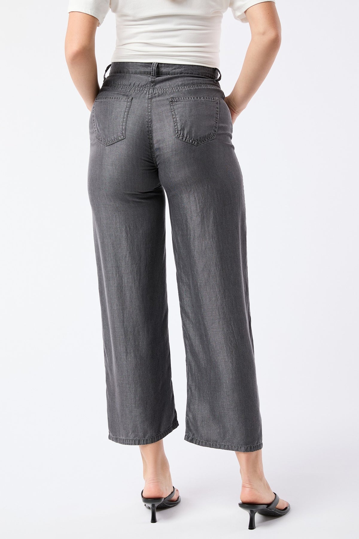Marlee Wide Leg Tencel Pants in Ash — wide leg Tencel pants from Thread & Clover boutique
