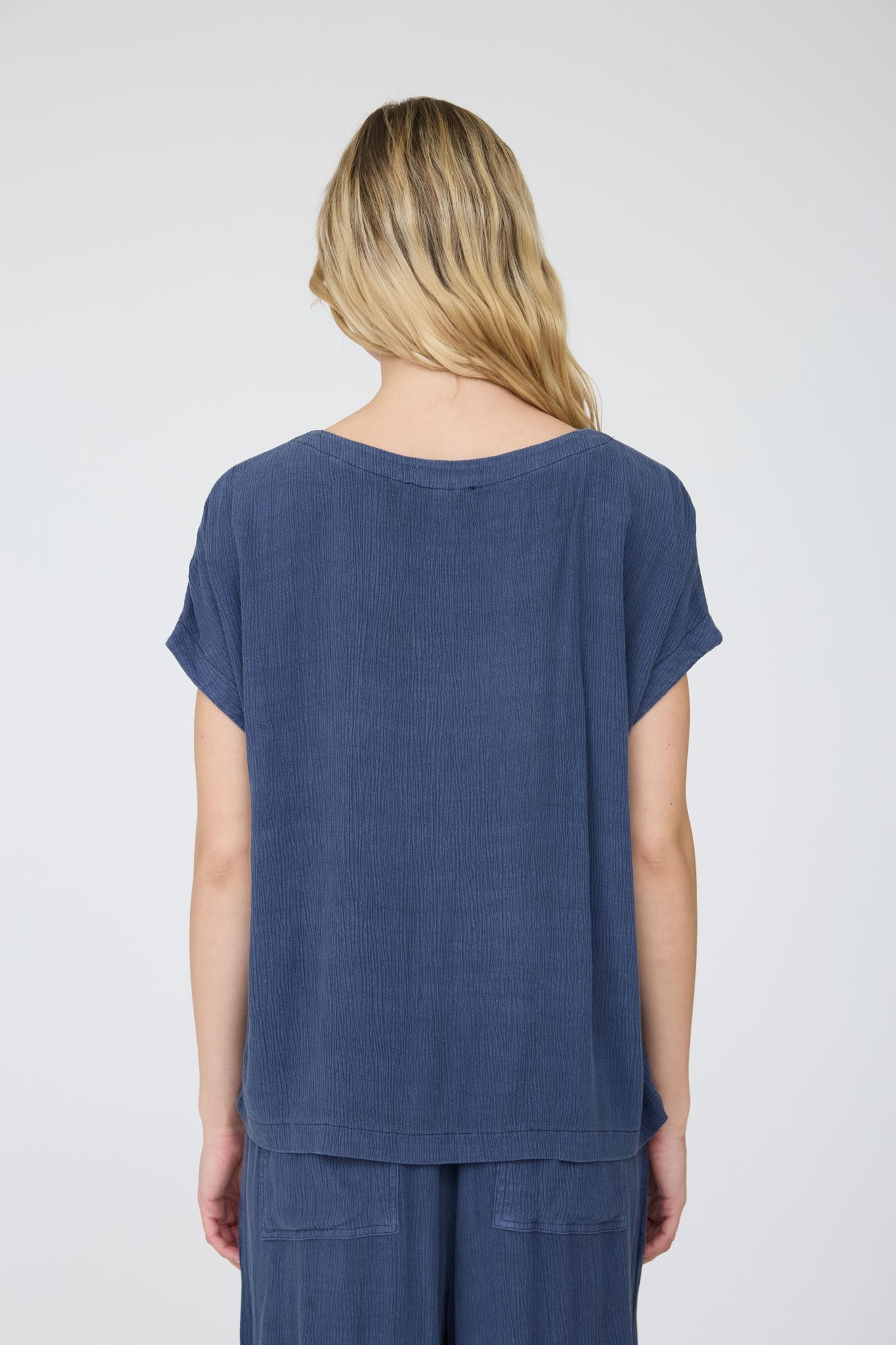 Everly Crinkle Plisse Top