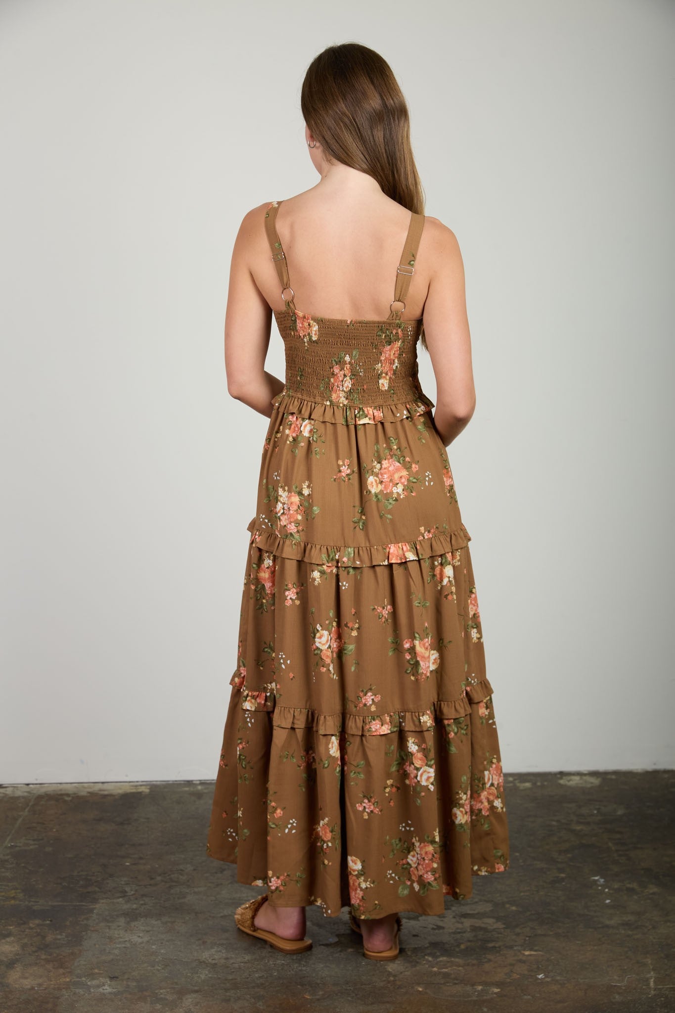Palmer Corset Ruffle Midi Dress