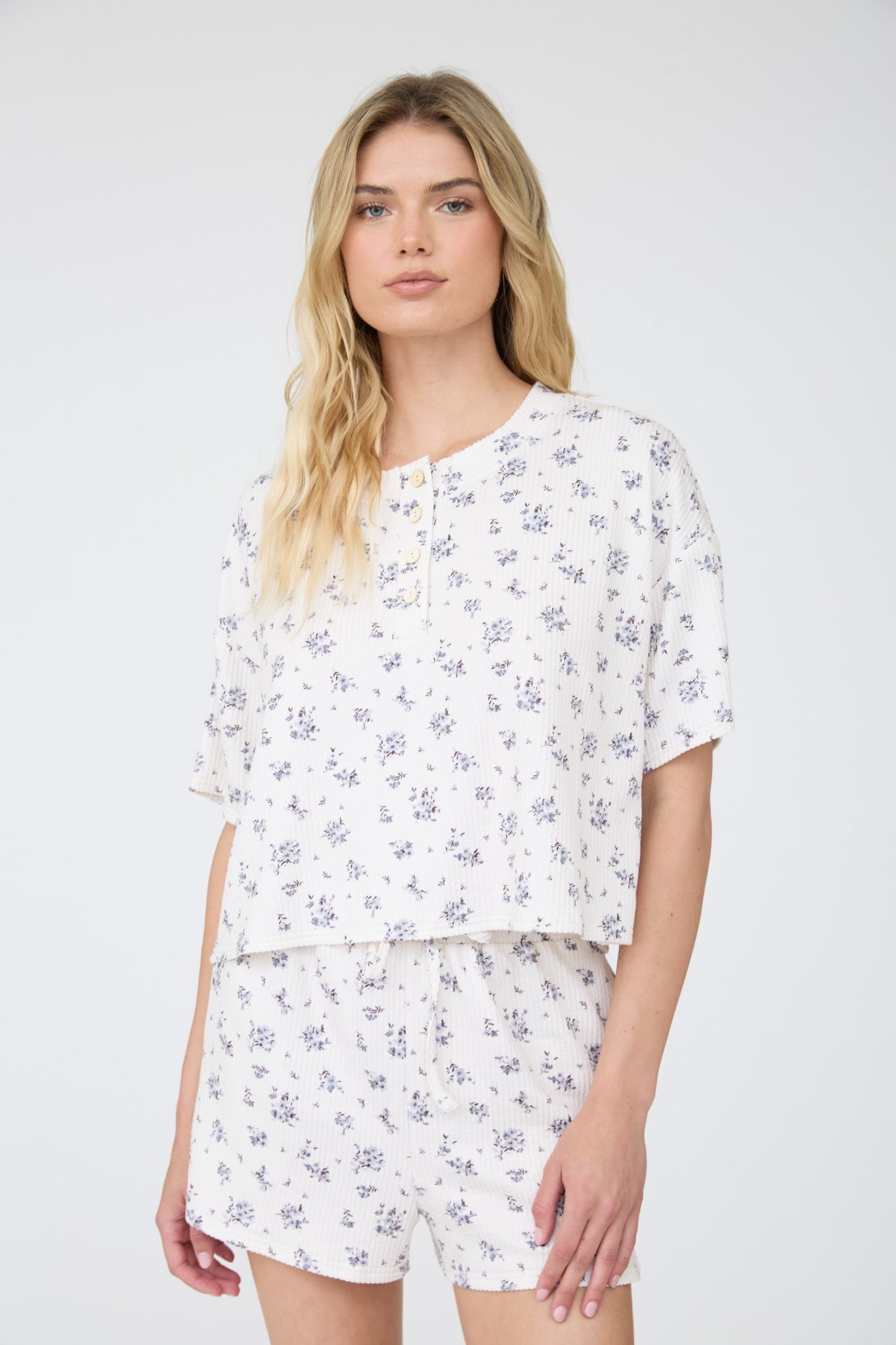 Beatrix Floral Henley Top
