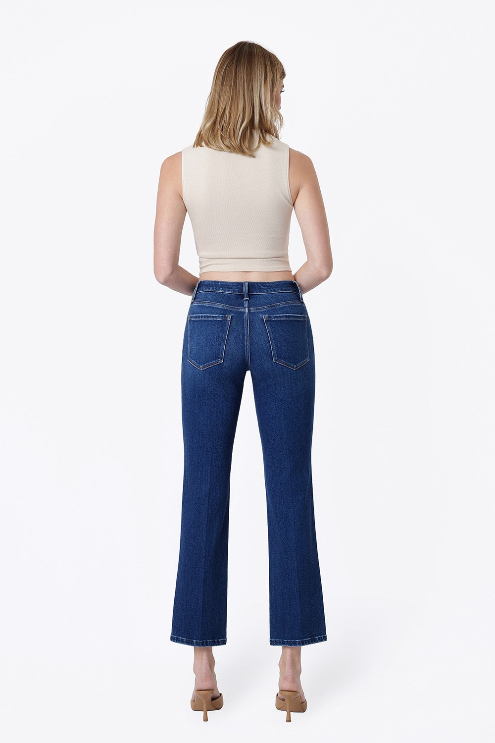 Sierra Fold Crease Straight Jean in Survival Wash — fold crease straight jean from Thread & Clover boutique