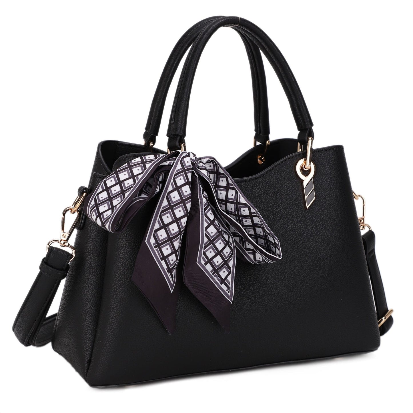 Charlotte Triple Compartment Satchel Crossbody Bag — vegan leather satchel from Thread & Clover boutique