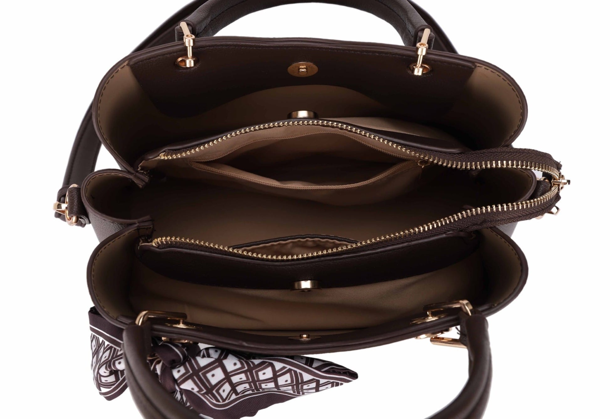 Charlotte Triple Compartment Satchel Crossbody Bag — vegan leather satchel from Thread & Clover boutique
