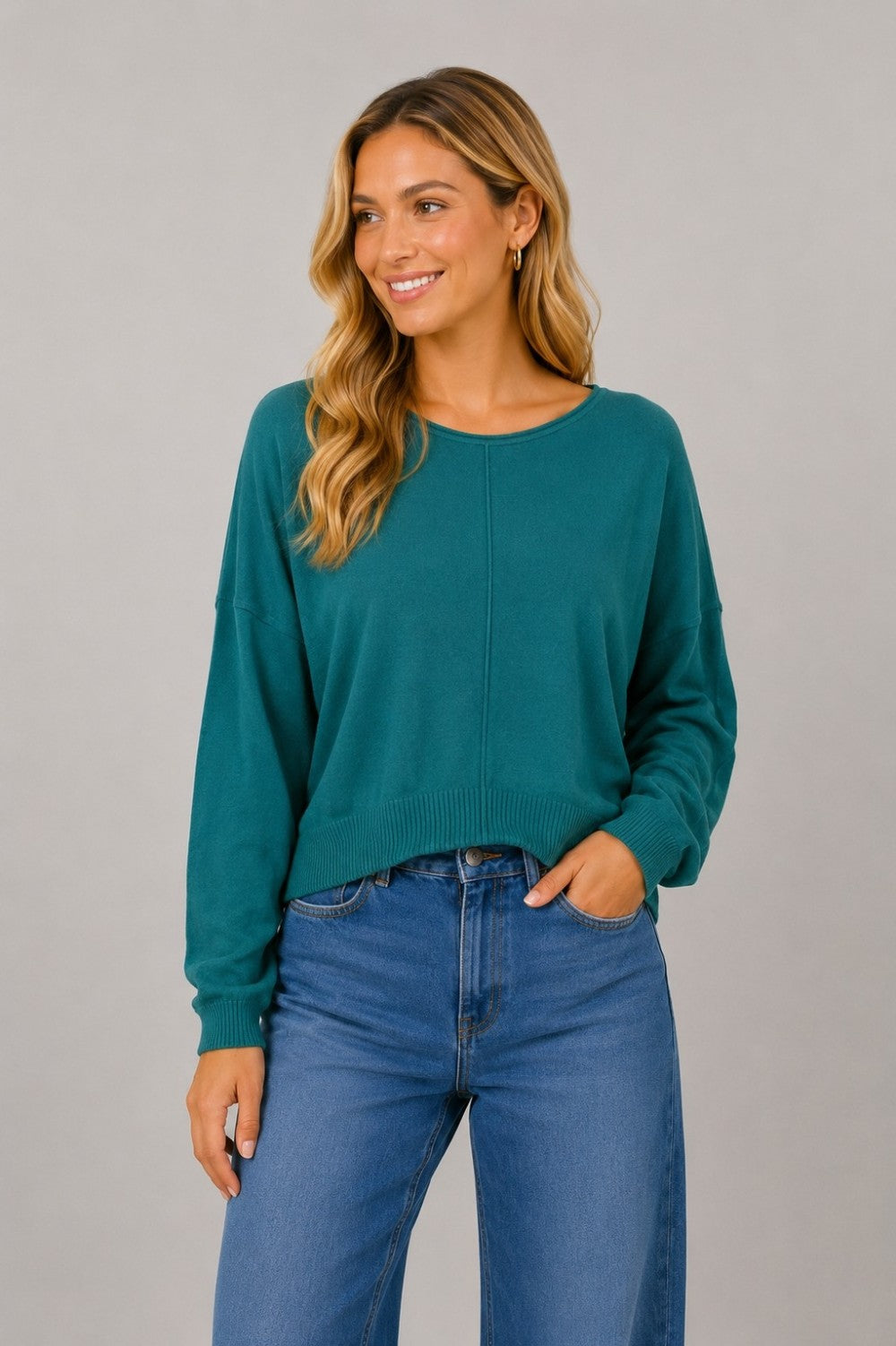Georgette Round Neck Pullover