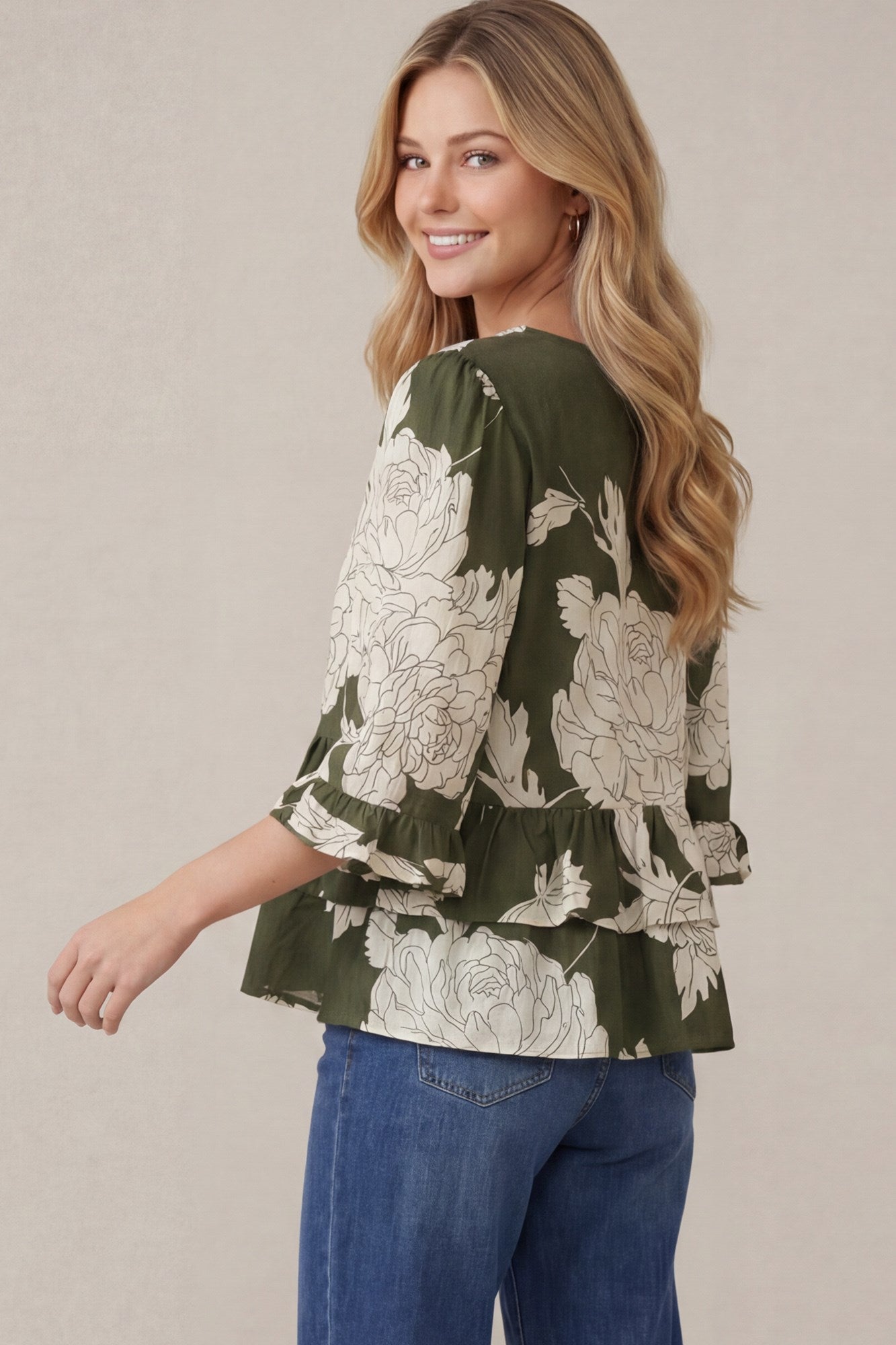 Waverly Ruffle Hem Woven Top