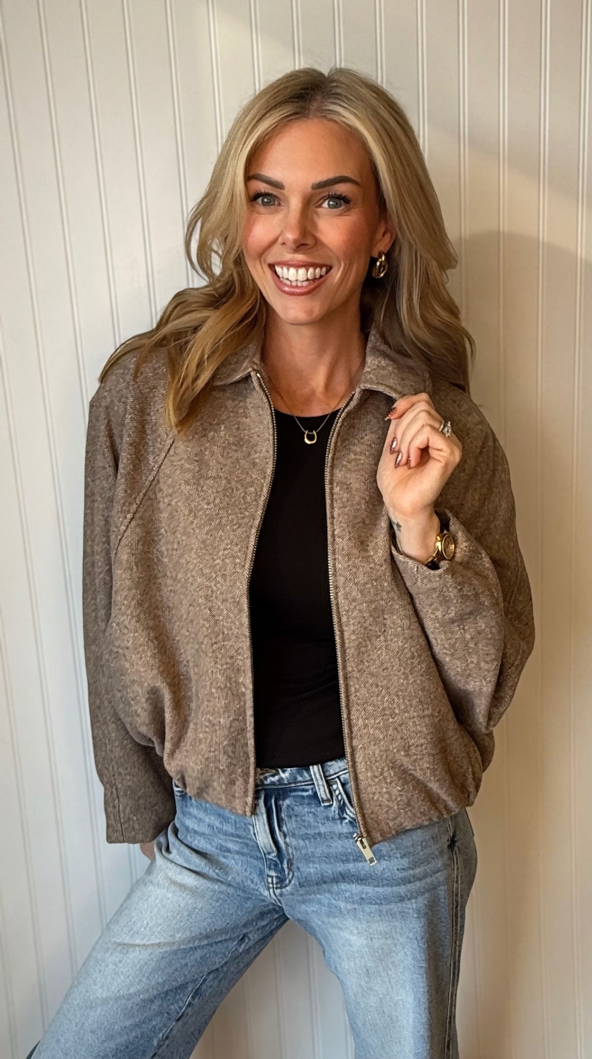 Kinsey Balloon Hem Jacket