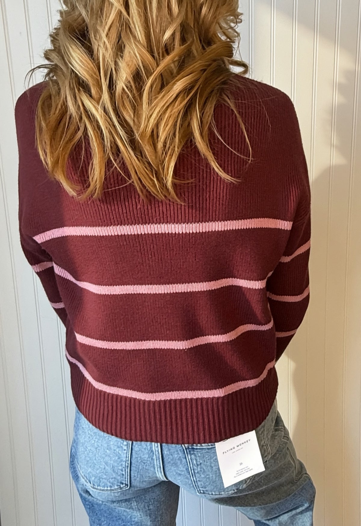 Elena Stripe Crew Sweater