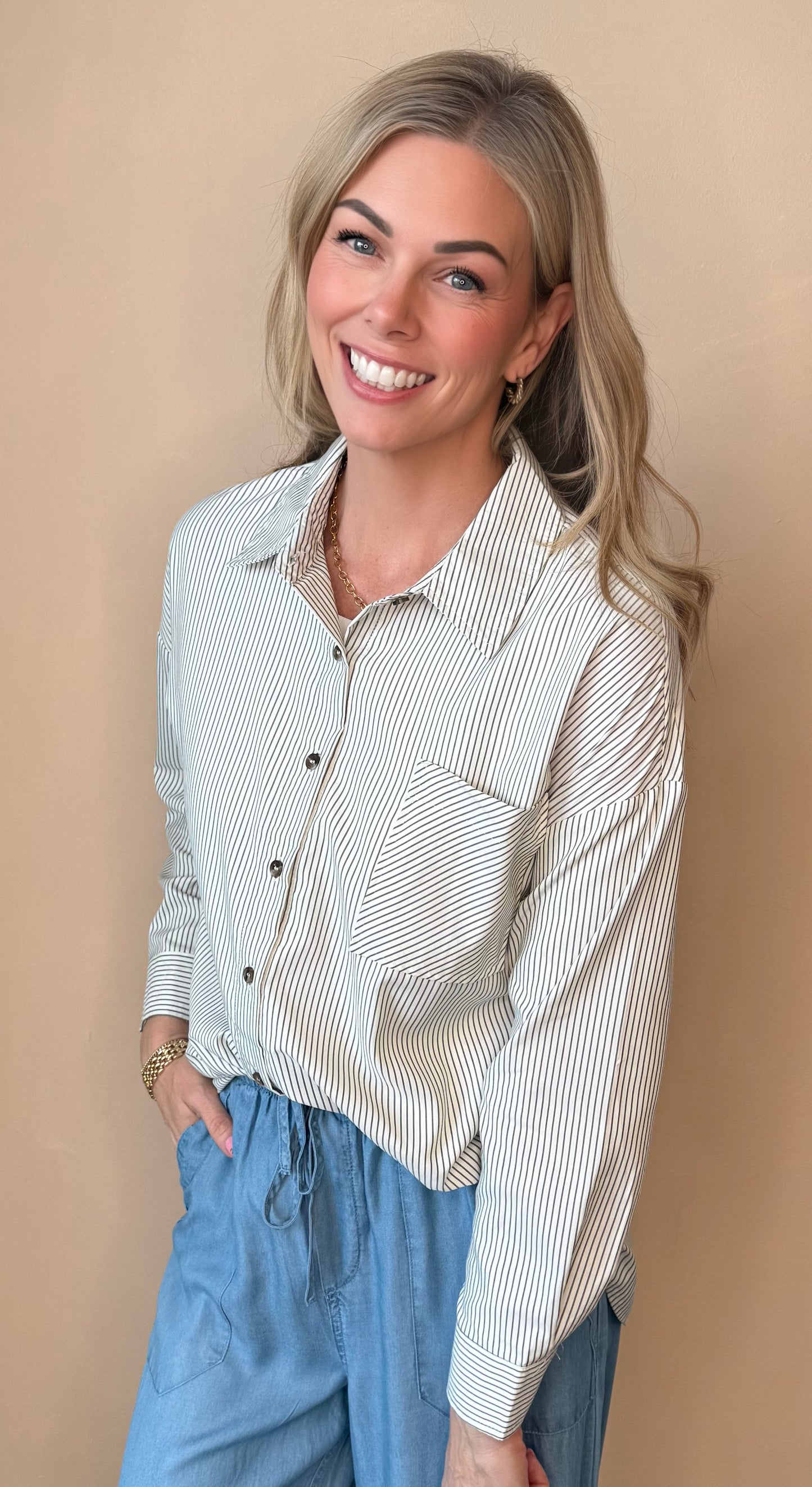 The Reliable Stripe Button Down