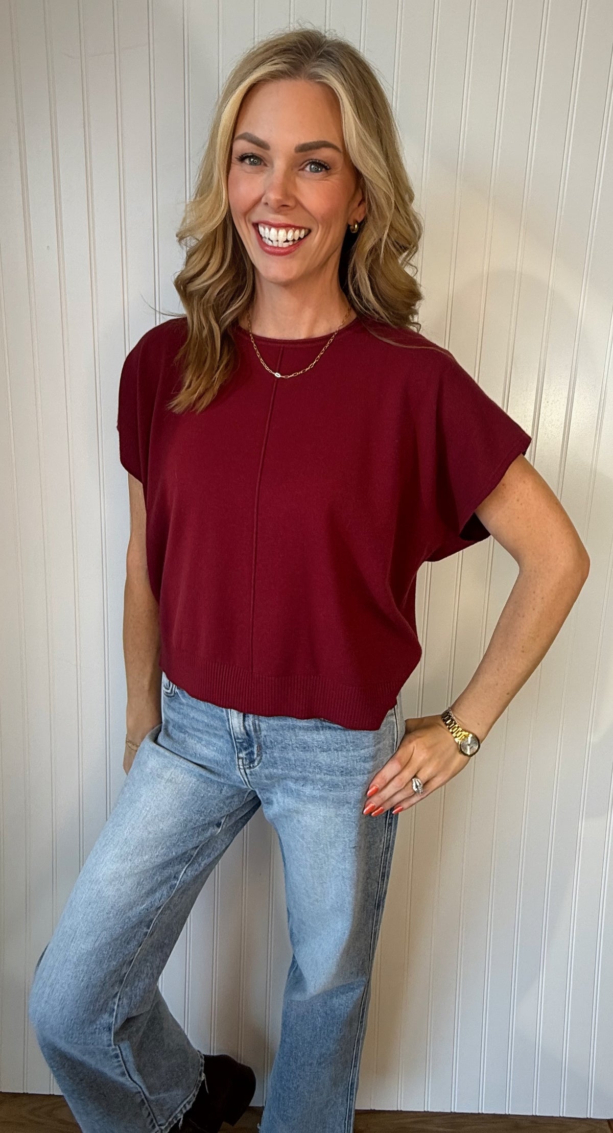 Winnie Short Sleeve Sweater