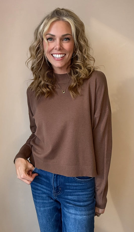 Elodie Essential Mock Neck Sweater