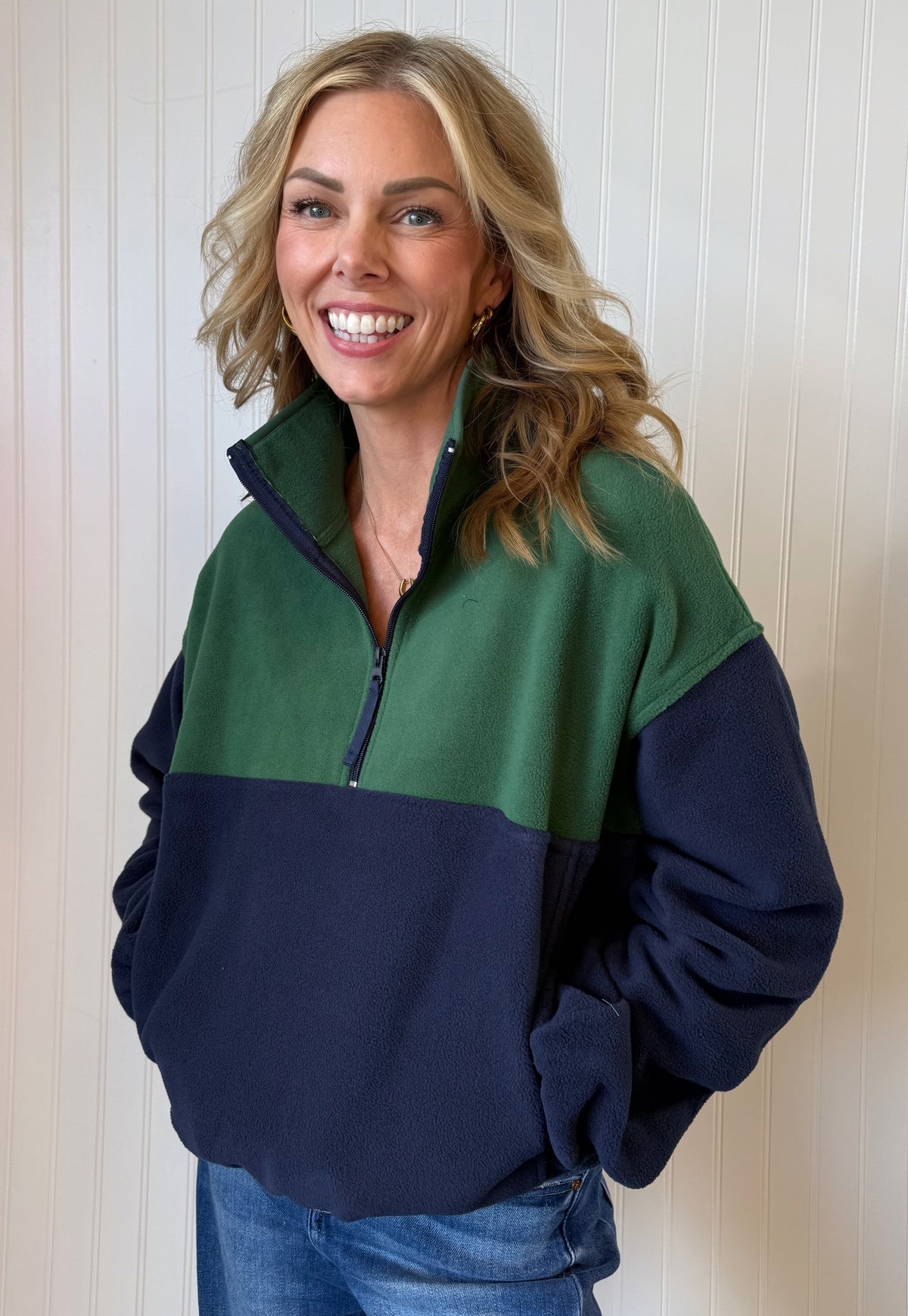 School Spirit Sherpa Pullover Sweatshirt — cozy game-day sherpa pullover from Thread & Clover boutique