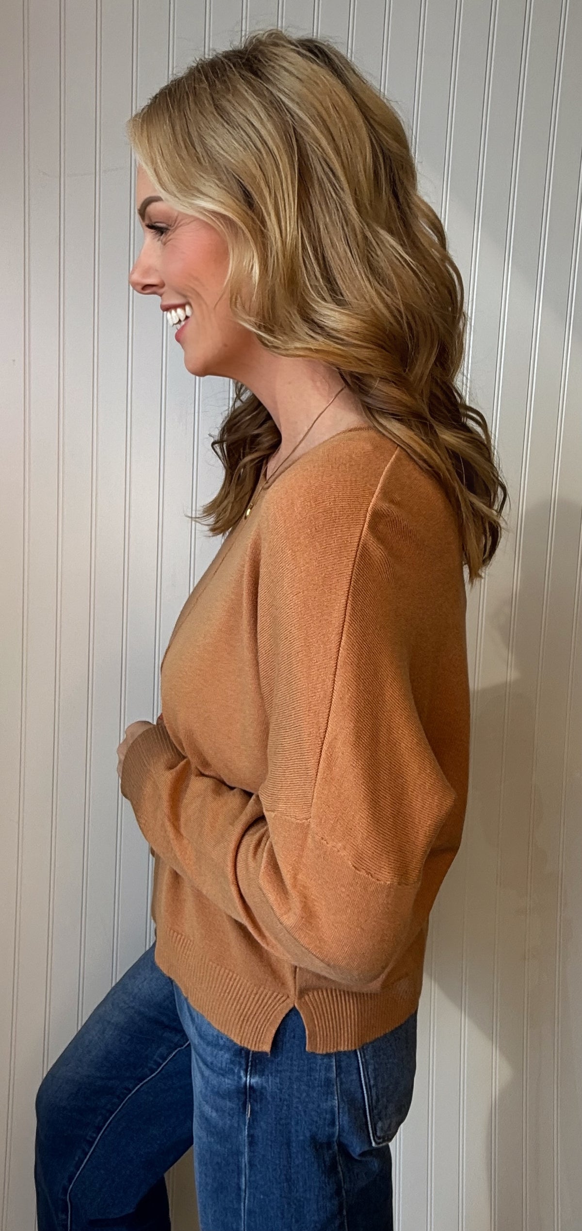 Georgette Round Neck Pullover
