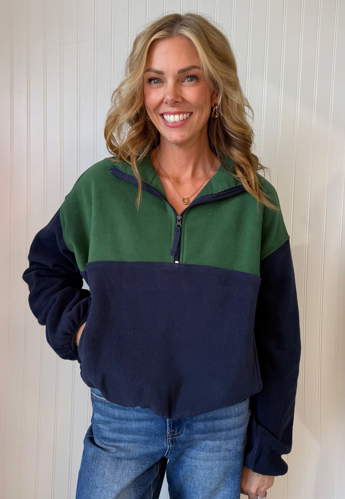 School Spirit Sherpa Pullover Sweatshirt — cozy game-day sherpa pullover from Thread & Clover boutique