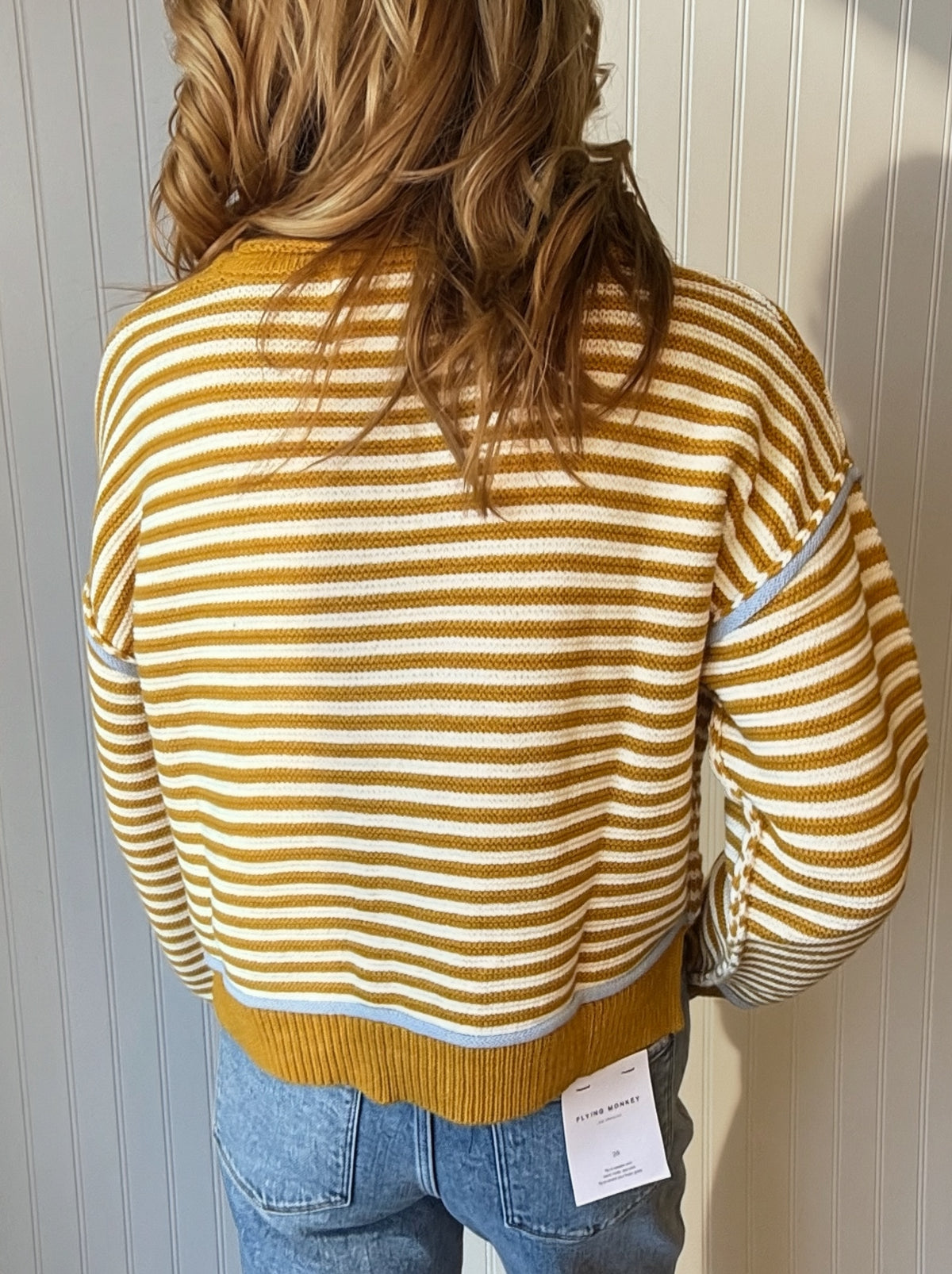 Seraphine Striped Textured Pullover