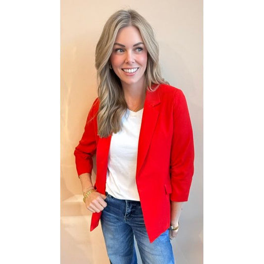 The Clover Ruched Sleeve Blazer