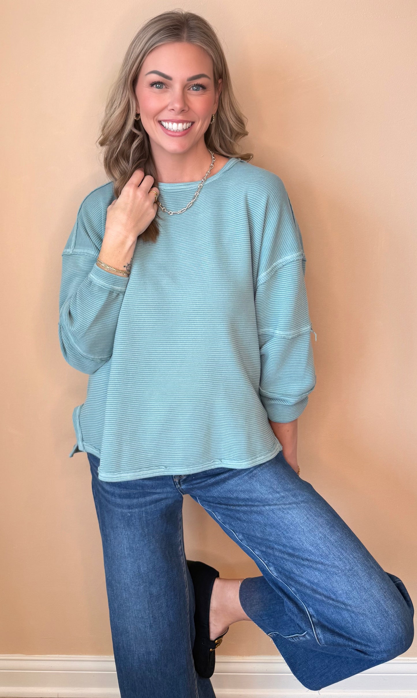 Jett Waffle Knit Sweatshirt