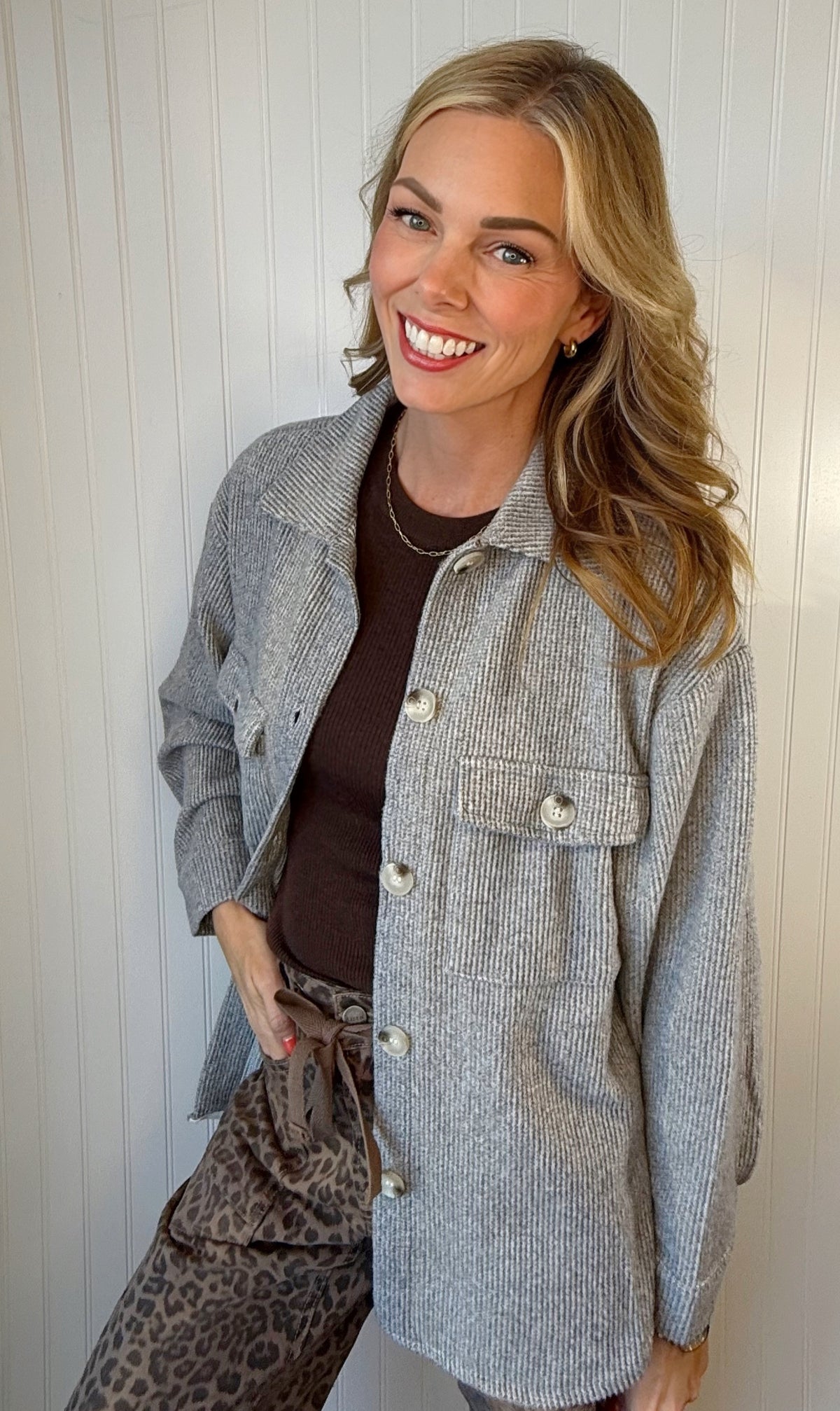 Fall Breeze Brushed Thermal Shacket