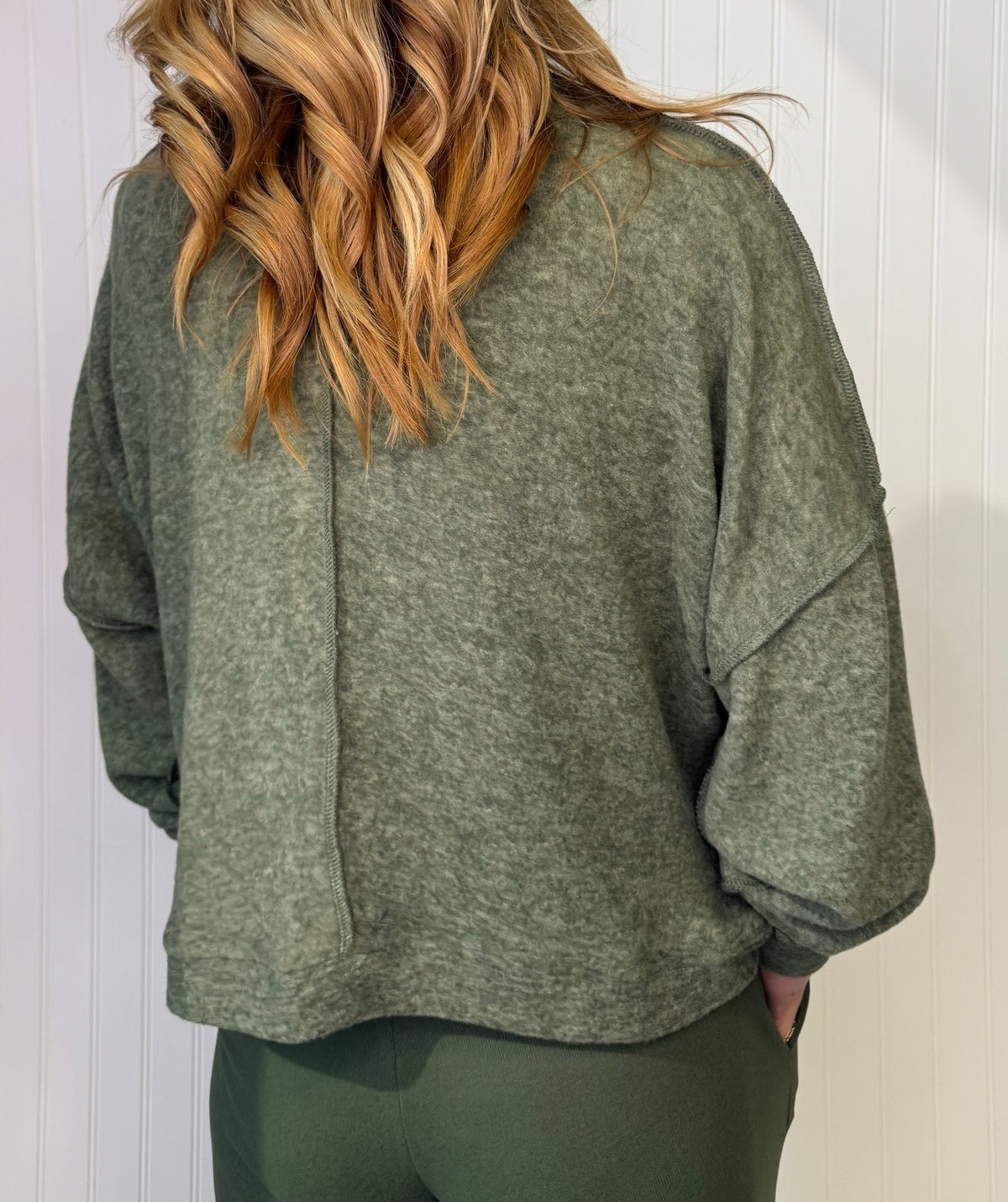 Farrah Melange Hacci Sweater — brushed hacci sweater from Thread & Clover boutique