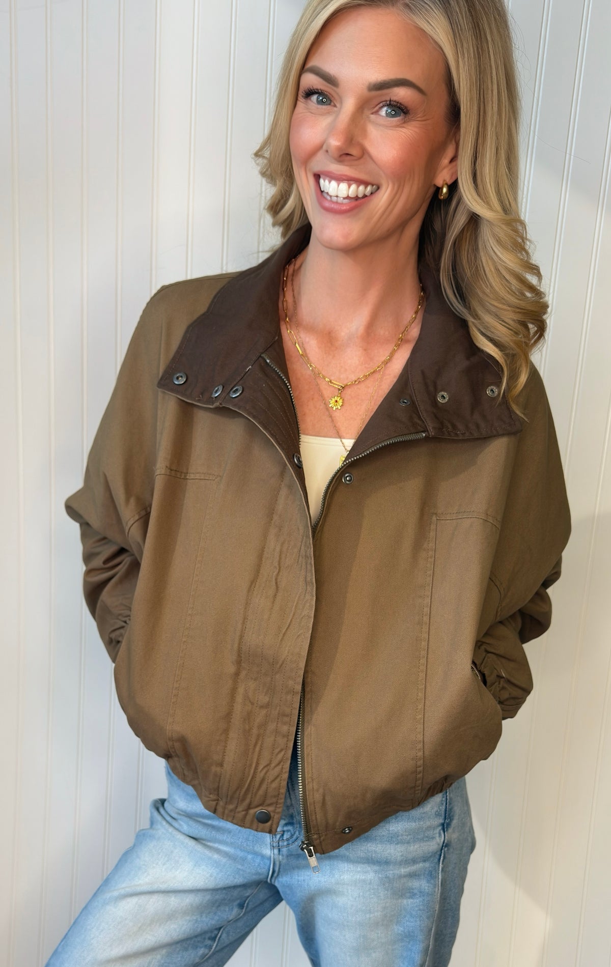 Everyday Twill Olive Jacket