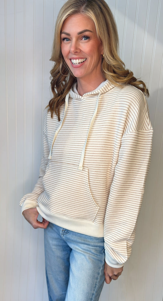 Della Striped Knit Hoodie