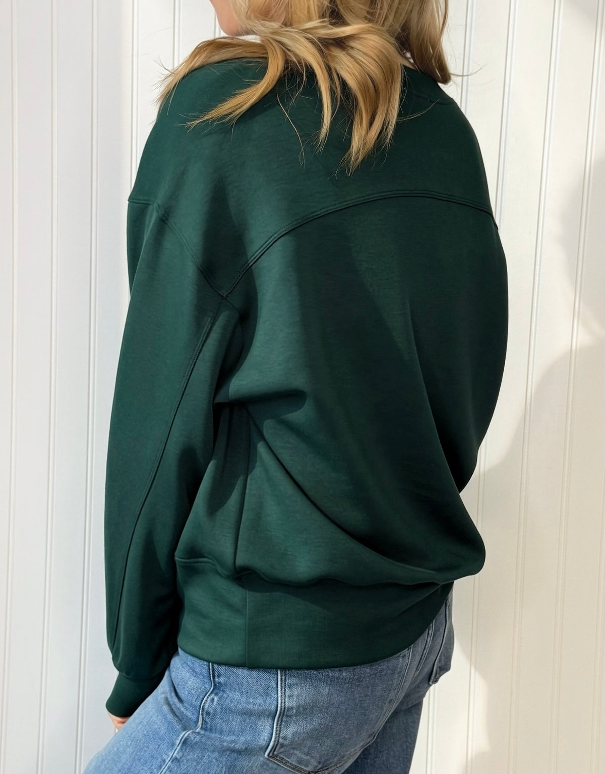 Parker Scuba Sweatshirt — soft scuba pullover from Thread & Clover boutique
