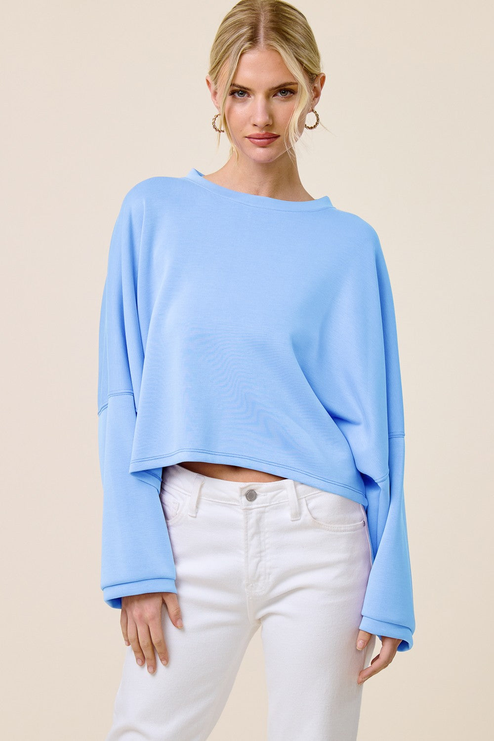 Leilani Long Sleeve Cropped Sweatshirt